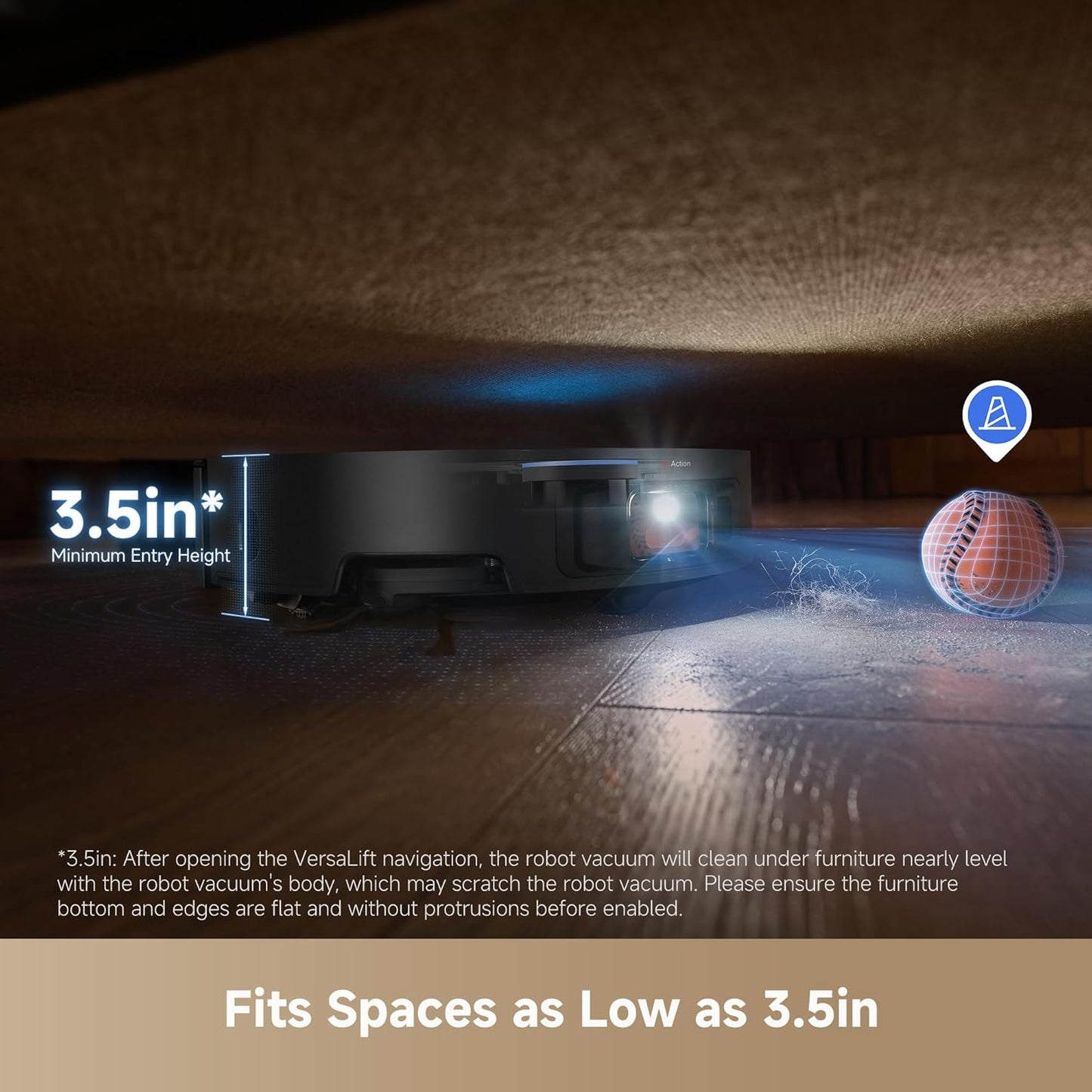 DREAME X50 Ultra Complete Robot Vacuum and Mop with Auto-Empty and Mop Self-Cleaning, 20,000Pa Suction, Obstacle Avoidance and 360° Navigation, Corner to Edge Deep Cleaning, Detangling Brush (Black)