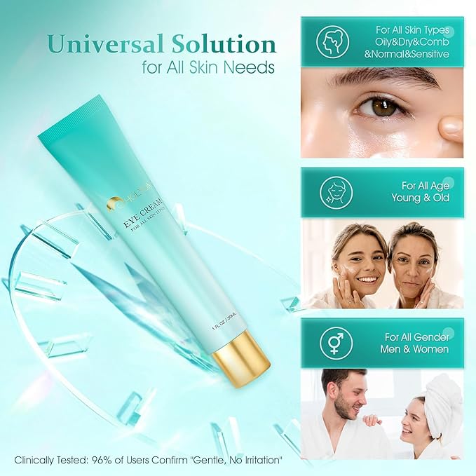 Advanced Eye Cream for Dark Circles - Rapid Under Eye Bags,Wrinkles, Puffiness Remover for Women and Men - Temporary Firming & Tightening Treatment - Wrinkle Filler 1 oz
