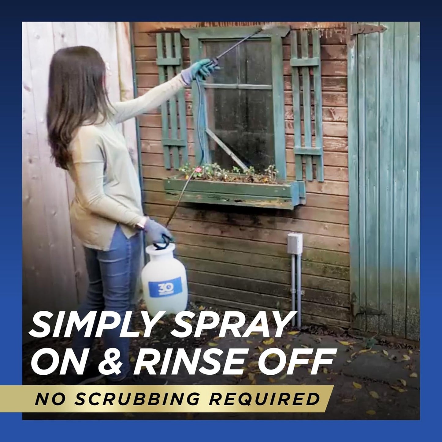 30 SECONDS Pro Mold and Mildew Stain Remover | Scrub Free | Brighter Results Instantly | Ready To Use Refill | 128 fl. oz. - PACKAGING MAY VARY