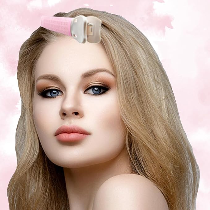 16 PCS Volume Hair Roller Clips Root Clips for Instant Volumizing and Fluffy Hairstyles for Women (Pink)