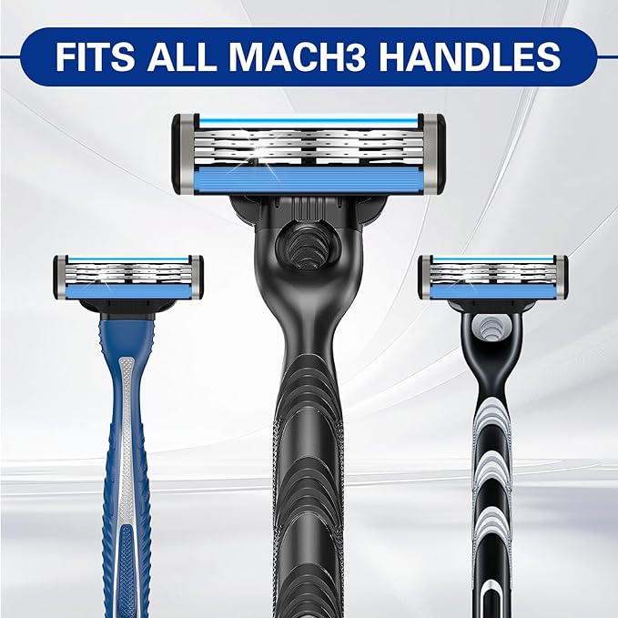 16 Count Razor Blade Refills, Mach 3 Razor Refills for Men