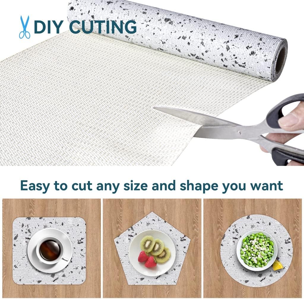 12X360 Inch Shelf Liner for Kitchen Cabinets Non Adhesive Kitchen Drawer Liner