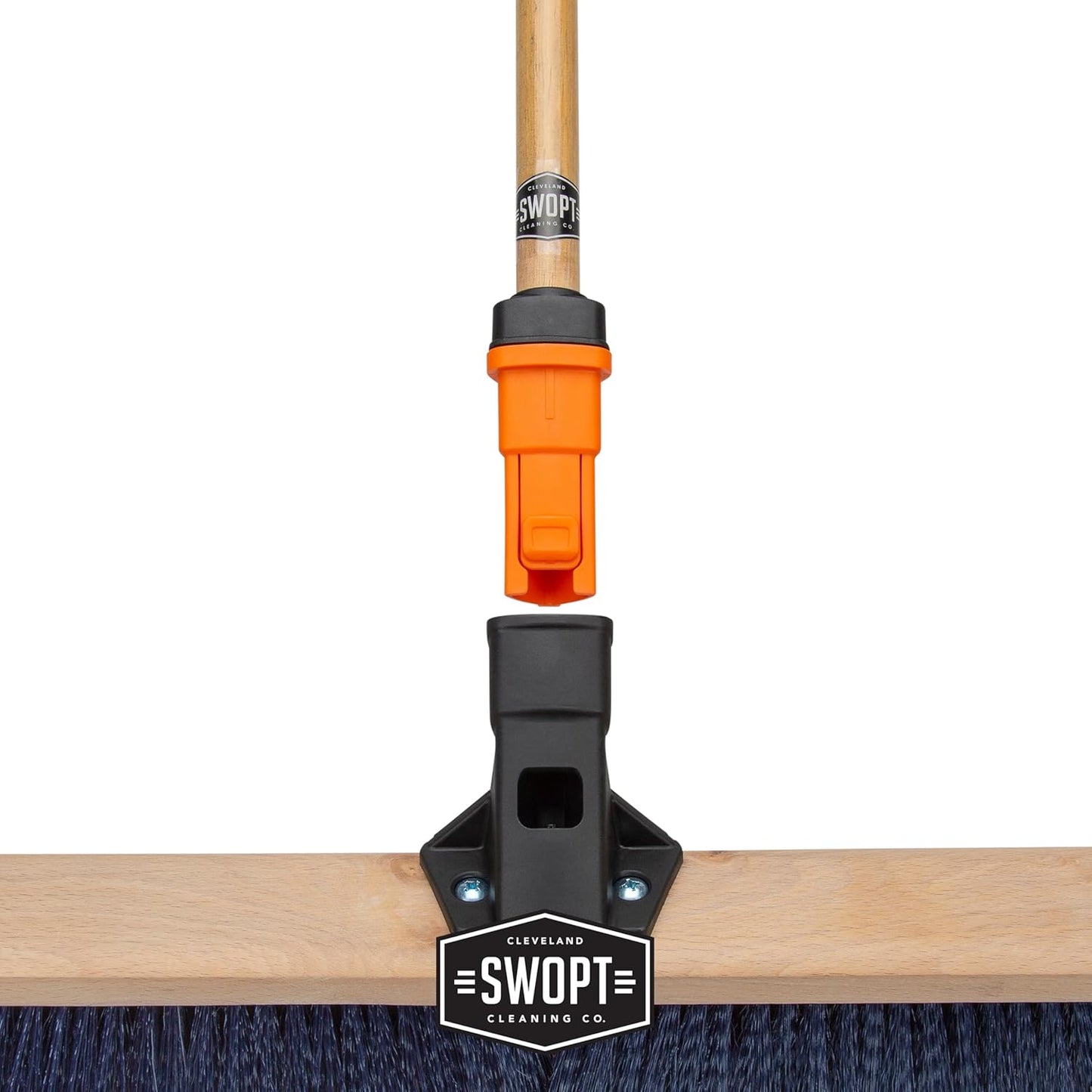 SWOPT 24” Premium Multi-Surface Push Broom Head — Cleaning Head Interchangeable with All SWOPT Cleaning Products for More Efficient Cleaning and Storage — Indoor and Outdoor Push Broom