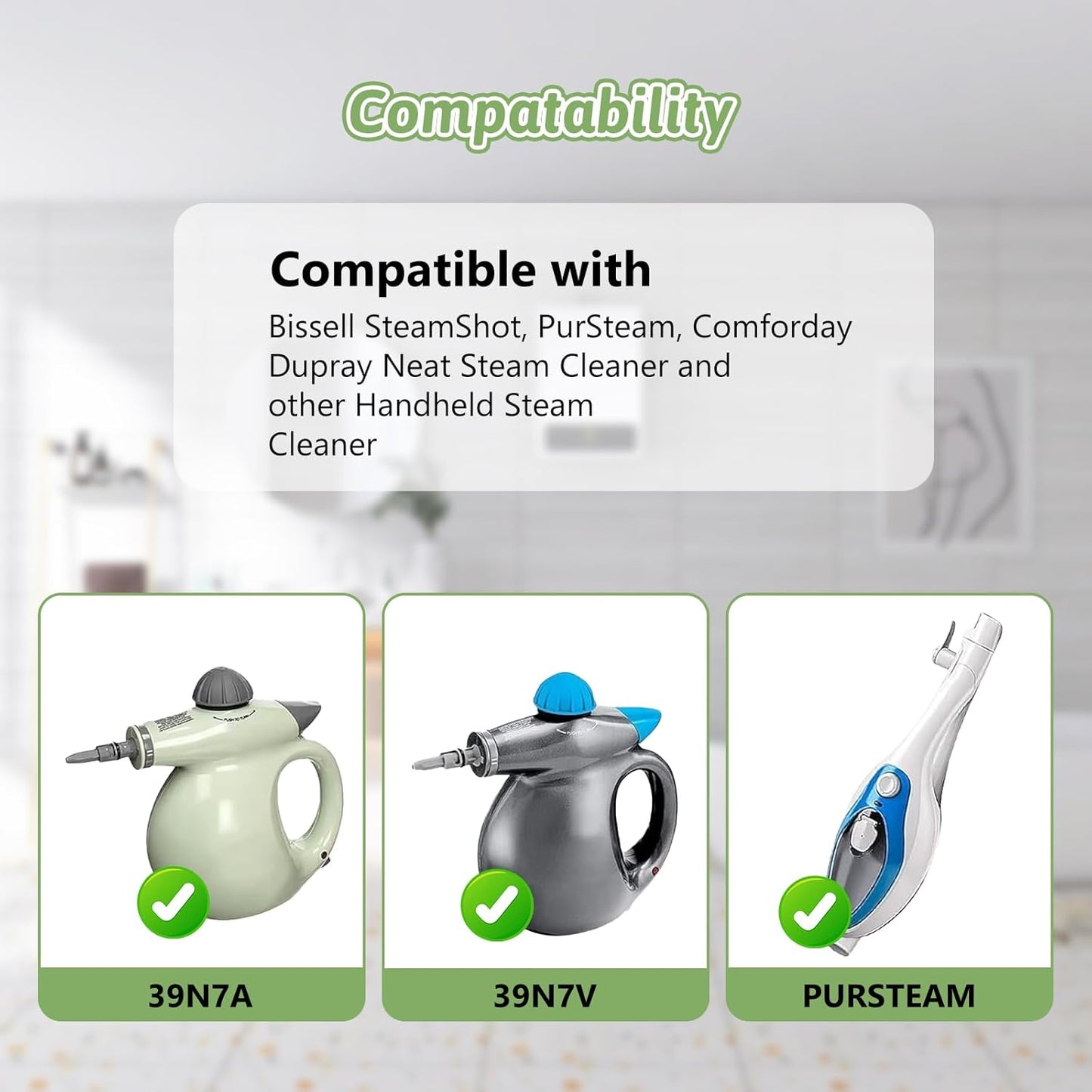 8Pack Microfiber Cloths for Handheld Steam Cleaner Compatible with Bissell Steam Shot, Comforday, PurSteam, Wagner Spraytech, Universal Washable Steam Cleaner Accessories