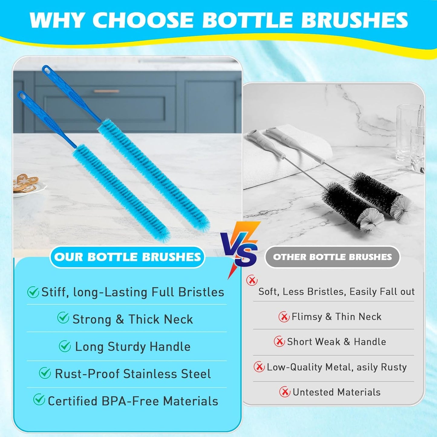 3Pack Dryer Vent Cleaner Kit, Home Improvement Essential Cleaning Tools, Up to 30 Inch Long Brush Cleaning Set，pet Hair Remover for Laundry，Drain Snake