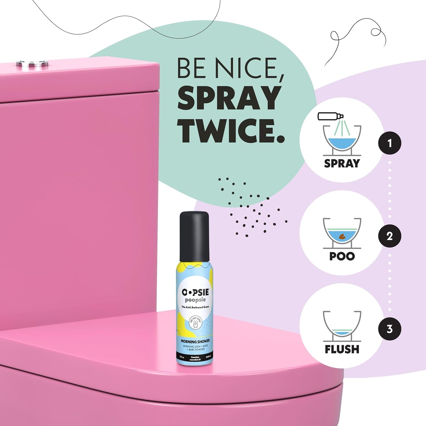 Oopsie Poopsie Pre-Poo toilet spray, discreet & portable original odor deodorizer scents. Pocket-friendly pre-poo spray to use on the go 2oz 8-bottle variety pack for 8-distinct aroma experience