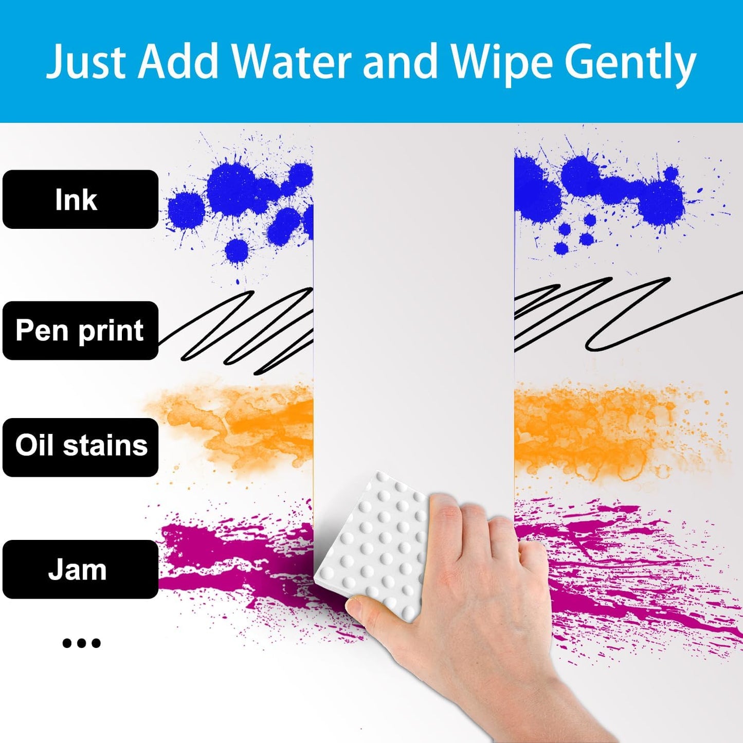 Magic Sponge Erasers, 20 Pack 2X Density Stronger Melamine Sponge Foam Pads, Multi-Functional Household Cleaning Supplies Cleaner for Kitchen, Bathroom, Bathtub, Sink, Wall Cleaner