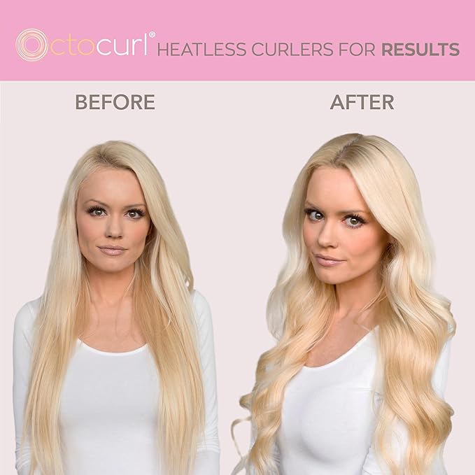 Octocurl Heatless Curls Headband - Hair Curlers to Sleep In - Heatless Curlers for Medium Length Hair (Cotton - Camo)