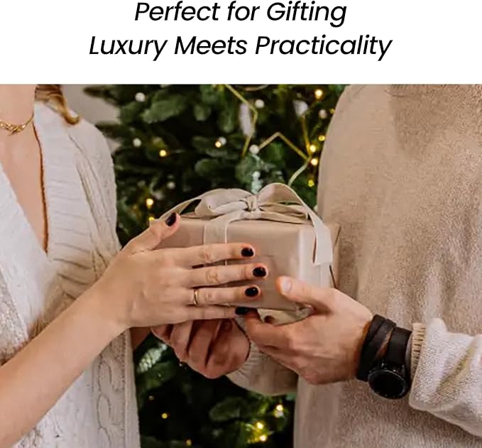 GLAMUP® 6 in 1 Hot Air Styler, Upgraded Long Barrel, Round Brush, Powerful High Speed Dryer, Tight Grip, Curling Volumizing Gift Set with Travel Bag