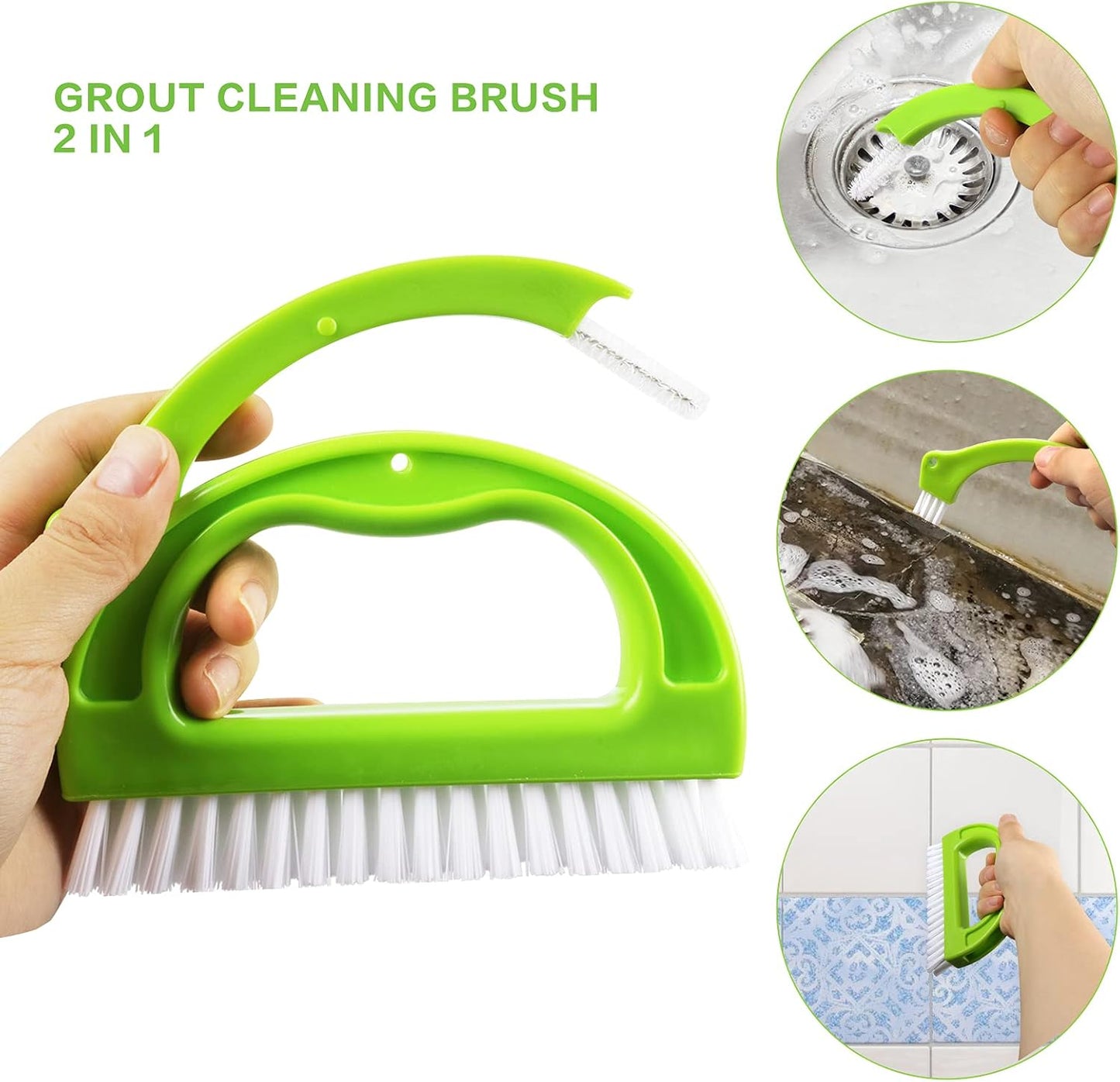 8 Pack Grout Cleaner Brush, Hand-held Groove Gap Cleaning Tools Tile Joint Scrub Brush to Deep Clean, Household Cleaning Brushes for Window Door Track, Stove Tops, Shower, Kitchen, Seams, Floor Lines