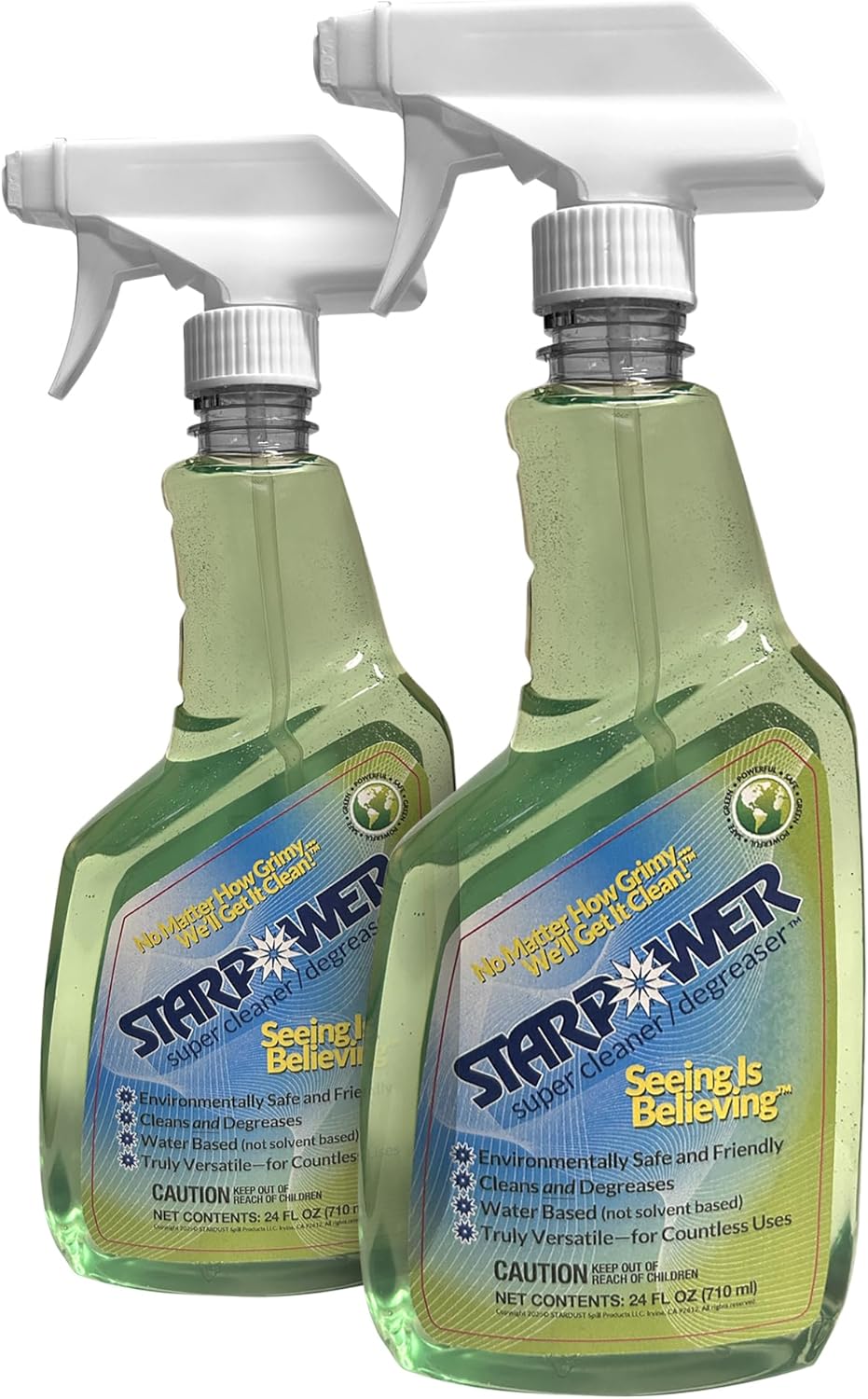 STARPOWER Heavy Duty All Purpose Multi Surface Grease, Oil, Grime Remover, 24 Ounces, Pack of 2