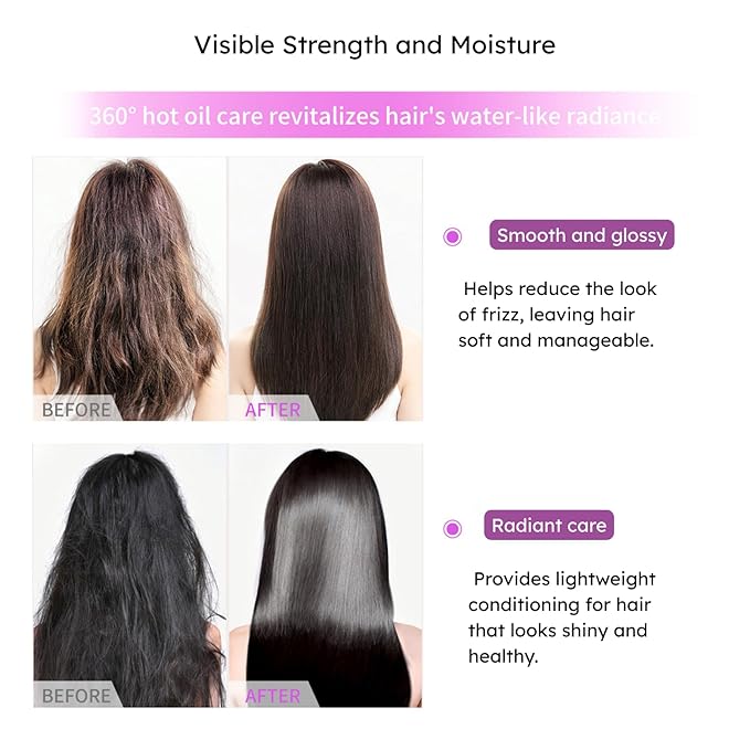 Hair Oil Capsules for Damaged Hair – Deep Repair & Nourishment – Lightweight Leave-In Treatment for Dry, Frizzy, Color-Treated Hair – 50 Capsules (50 Capsules)