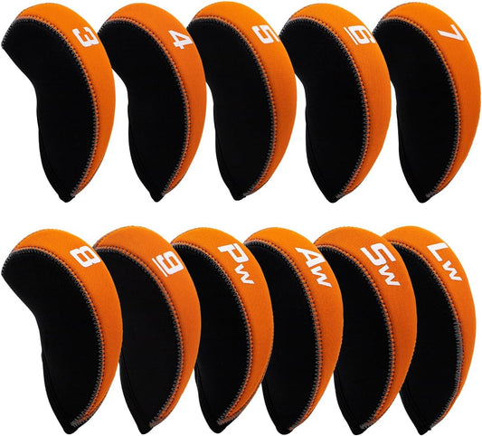 Golf Iron Covers for Golf Clubs Neoprene Golf Iron Cover Set 11pcs/10pcs Golf Iron Headcovers Golf Club Head Covers Fit All Brands