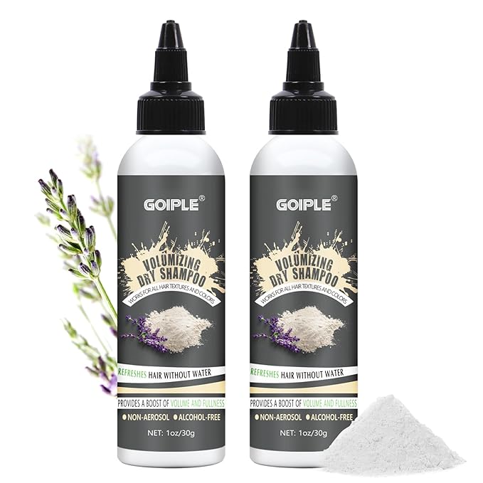 Powder Dry Shampoo Natural & Organic Ingredients for Men Women Hair, Dry Shampoo Volume & Fullness for Oily Hair for Refreshed for All Hair Types (2pcs)