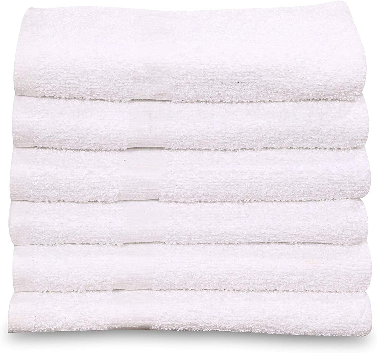 GOLD TEXTILES New Cotton Blend White Restaurant Bar Mops Kitchen Towels (12, White)