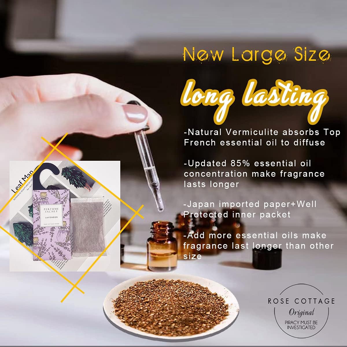 ROSE COTTAGE Large 12 Packs Eucalyptus Peppermint Hanging Closet Air Freshener Scented Sachets Long Lasting Smell Goods