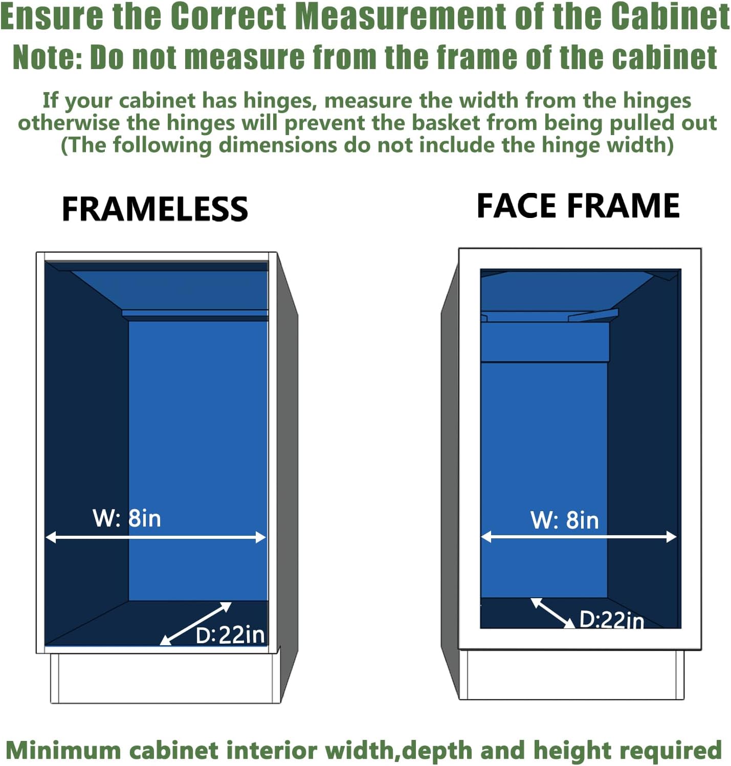LOVMOR Pull Out Cabinet Organizer 7½" W x 21½" D, Kitchen Cabinet Pull Out Shelves Slide Out Storage