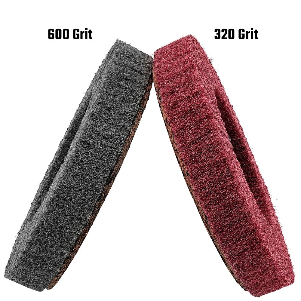 10Pcs 320 & 600 Grit Scour Flap Disc 4 1/2 Inch Angle Grinder Attachment for Metal & Wood Scouring Pad Polishing Sanding Disc Paint Rust Remover Wheel