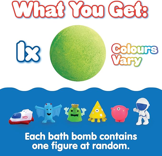 Large Alien Surprise Bath Bomb, The Bath Bomb Contains 1 of 6 Surprise Fruit Toys to Collect, Mystery Toys for Boys & Girls, Collectible Toy, Party Bag Favours Fillers, Novelty & Gag Toys