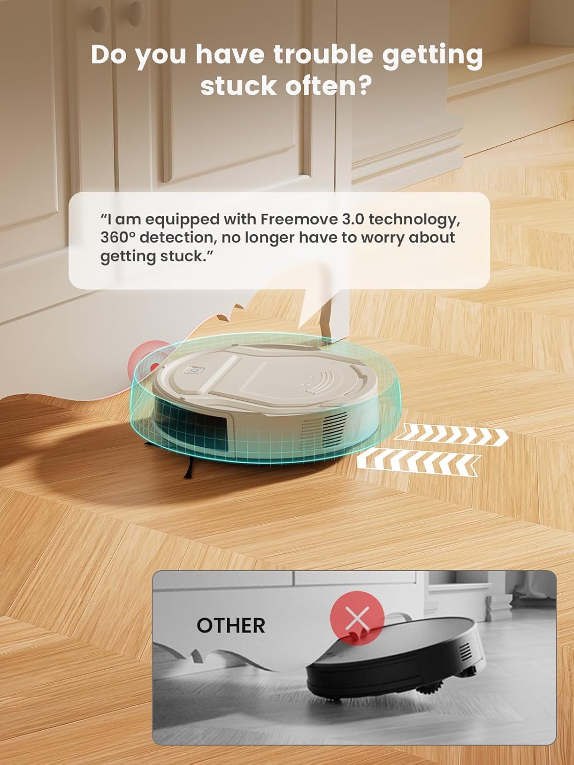 Lefant M210 Pro Robot Vacuum, Strong 2200Pa Suction, 120 Min Runtime, Super Slim Thin, Low Noise, Self-Charging, Wi-Fi/App/Alexa Control, Ideal for Pet Hair & Hard Floors