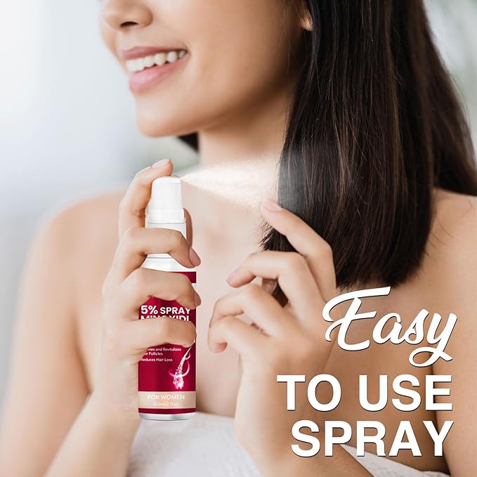 5% Minoxidil Serum for Women and Men: Hair Spray for Hair Thinning and Hair Loss to Get Thicker and Fuller Hair