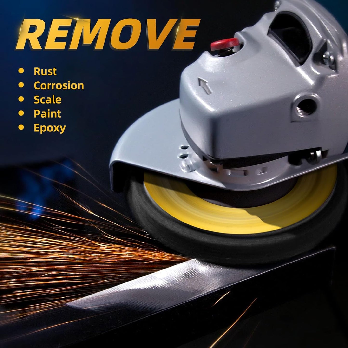 10 Pack 4.5 inch Strip Discs for Angle Grinder, Wire Stripping Wheel Paint Remover for Metal Surfaces, Abrasive Wheels Grinding Discs for Rust Welds Oxidation (4-1/2" x 7/8")