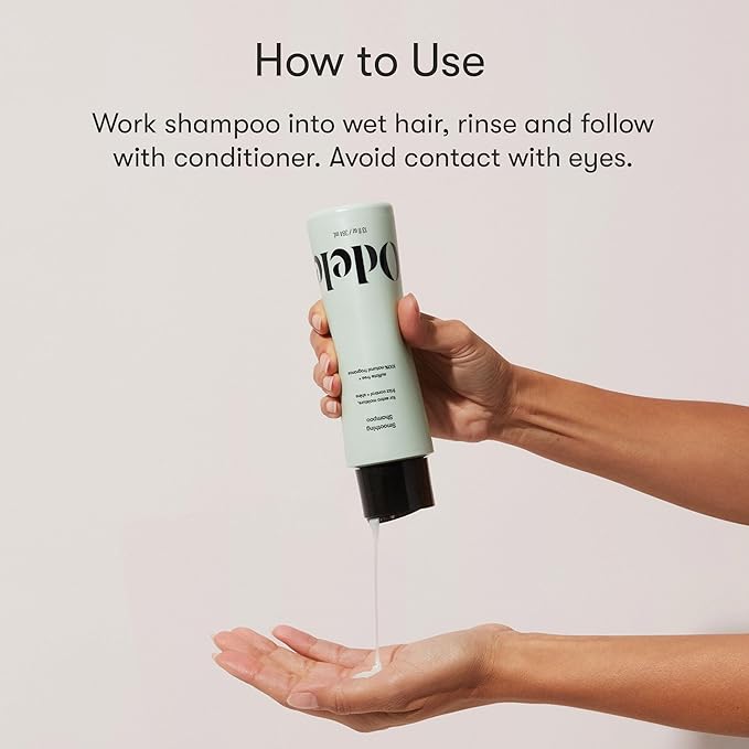 Odele Smoothing Sulfate-Free Shampoo for Extra Moisture, Frizz Control, Shine, and Straight to Curly Hair Types, 13 Fl Oz
