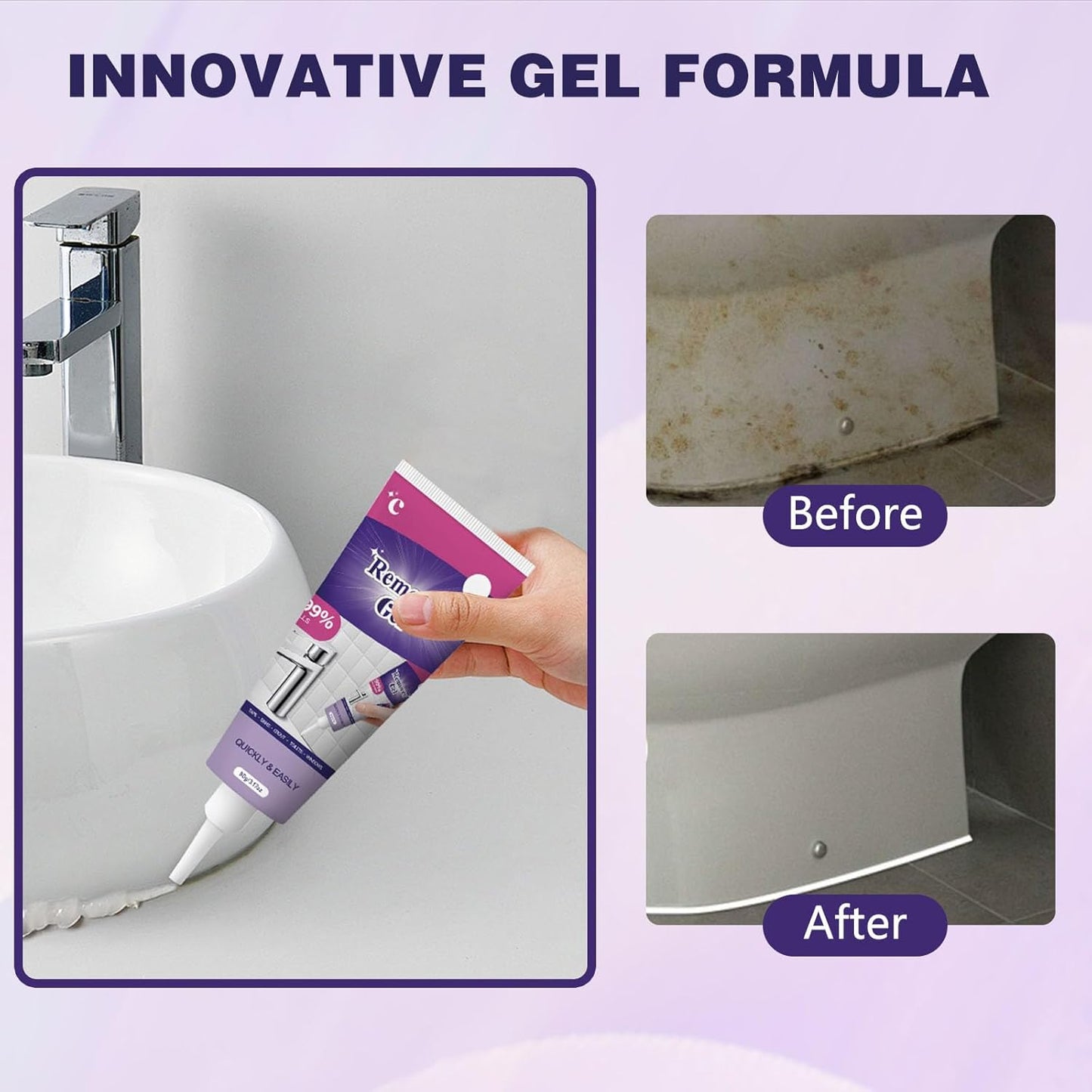Cleaning Remover Gel,Powerful Household Cleaning Gel,Suitable for Bathroom and Kitchen Tile Gaps,Highly Effective In Penetration,Safe Formula That Does Not Damage The Surface (2PCS)