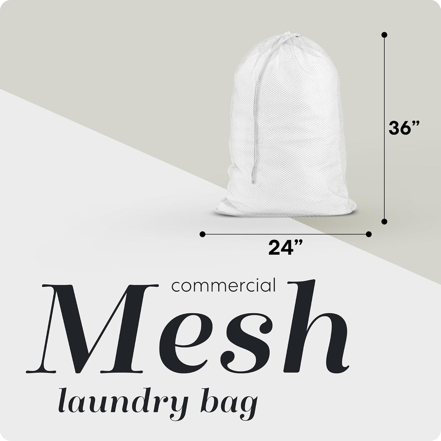 Handy Laundry Mesh XL Laundry Bag - Durable, Machine Washable with Secure Drawstring Closure - Perfect for College Dorms, Laundromats, Apartments (White)