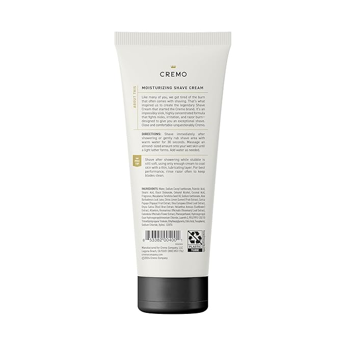 Cremo Original Shave Cream, Astonishingly Superior Ultra-Slick Shaving Cream for Men, Fights Nicks, Cuts and Razor Burn, 6 Fl Oz