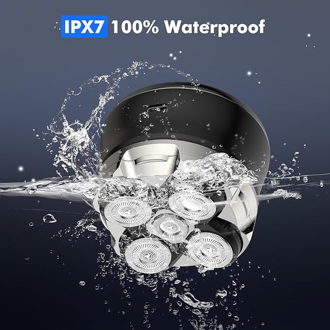 Head Shavers for Bald Men, 5D Magnetic Bald Head shavers Waterproof Mens Head Shaver for Wet/Dry Use, LED Display Electric Razor Type-C Charging, 360°Close Shave for Men