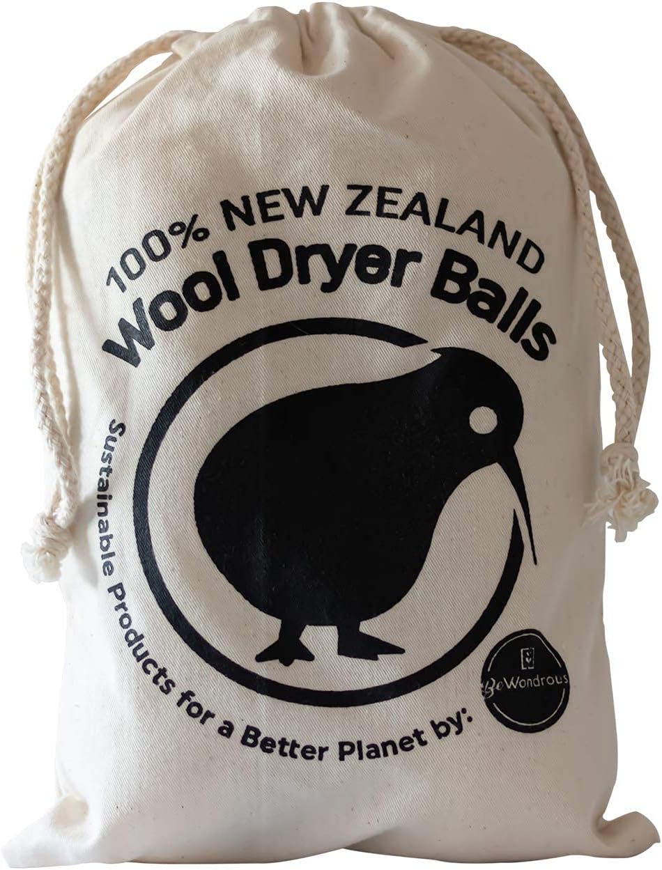 Wool Dryer Balls XL, 100% New Zealand Organic Wool - Reusable Natural Fabric Softener for Laundry, Dryer Sheets Alternative - Prevent Wrinkles and Anti Static (White, 6-Pack)