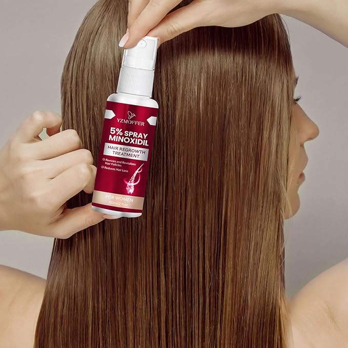5% Minoxidil Serum for Women and Men: Hair Spray for Hair Thinning and Hair Loss to Get Thicker and Fuller Hair