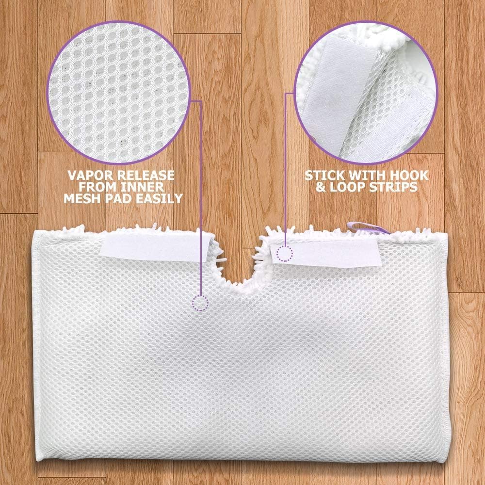 Replacement Steam Mop Pads for Shark Steam Mop Pads Compatible with S3500 Series S3501 S3601 S3550 S3901 S3801 SE450 S3801CO S3601D Steam Pocket Mop (2- Pack)