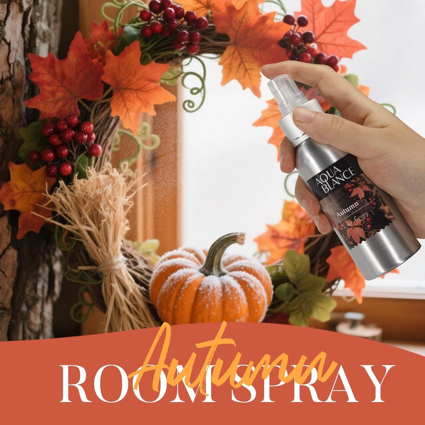 Fragrant Room Spray, Autumn, Apple Cinnamon, Pumpkin, 3 x 3.4 fl oz, Air Fresheners Odor Eliminator for Home, Bathroom, Concentrated Room Spray