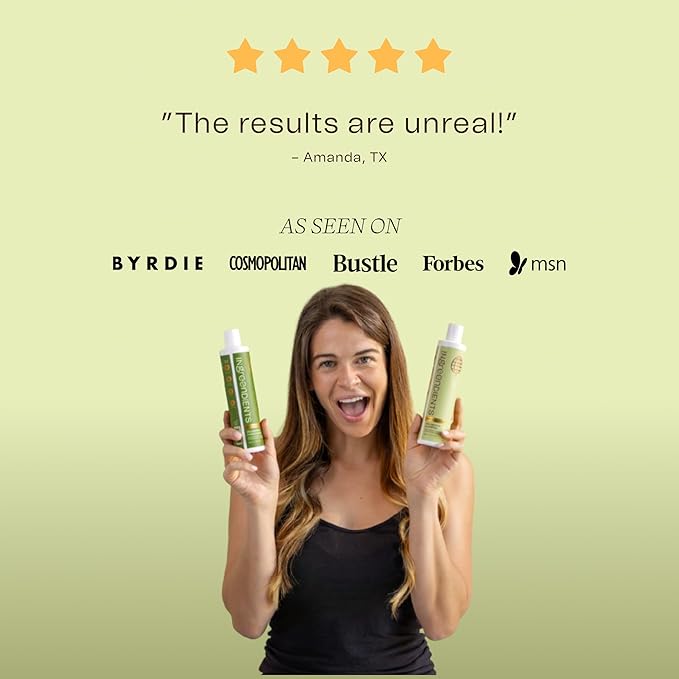 Ingreendients Non Toxic Sulfate Free Volumizing Shampoo & Conditioner with Organic Ingredients For Fine & Thin Hair - Color Safe, Paraben & Gluten Free, Silicone Free, Vegan, Cruelty-Free, pH Balanced