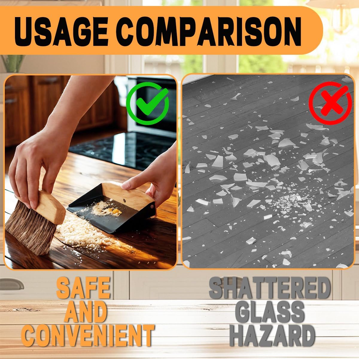 Mini Broom and Dustpan Set,Small Broom and Dustpan Set for The Kitchen,Portable Cleaning Brush and Dustpan,Wooden Mini Dustpan and Brush Set for Kitchen,Pet Care Home,Sofa and Tabletop