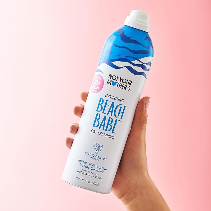 Not Your Mother's Value Pack Beach Babe Jumbo Dry Shampoo (2-Pack) - 12 oz Each - 70% More to Instantly Absorb Oil and Create Effortless Sea-Tossed Texture - Toasted Coconut - For All Hair Types