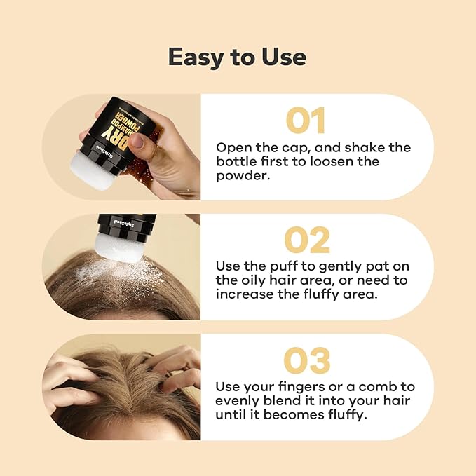 Dry Shampoo Powder (0.29 oz), Volumizing Powder Dry Shampoo for Women & Men, Travel Size Hair Powder for Root Fuller Look, Refreshing Hair