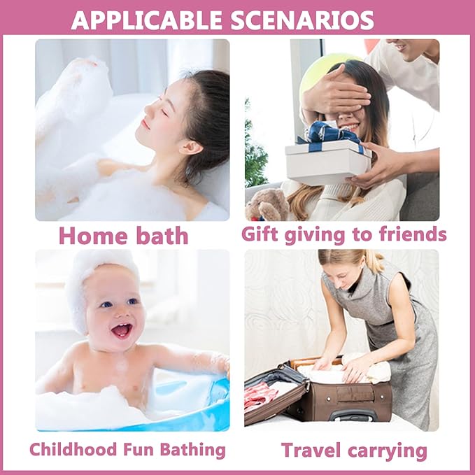 RoseFlower Bath Bombs Gift Set, 8pcs Colorful Bath Bombs, Handmade & Plant Essence, Plant Essential Oil Extraction, Home Bath to Moisturize Skin, Perfect SPA Gift for Women