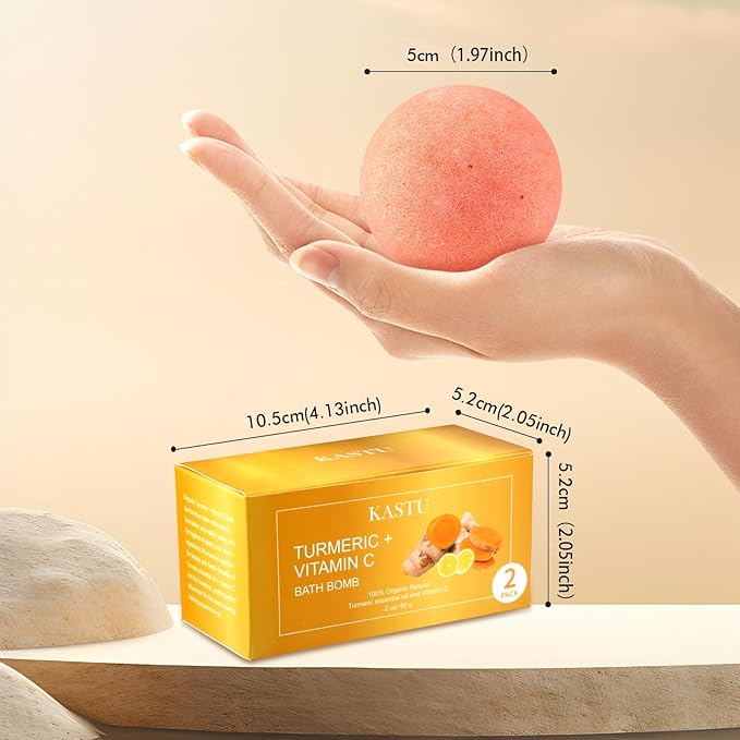 Bath Bombs Salt Balls,Turmeric Lemon Vitamin C Lemon Extract Essential Oils,Moisturizing Dry Skin,Fizzy Spa,Relaxation,Bubble Bath Bomb Gifts for Men Women