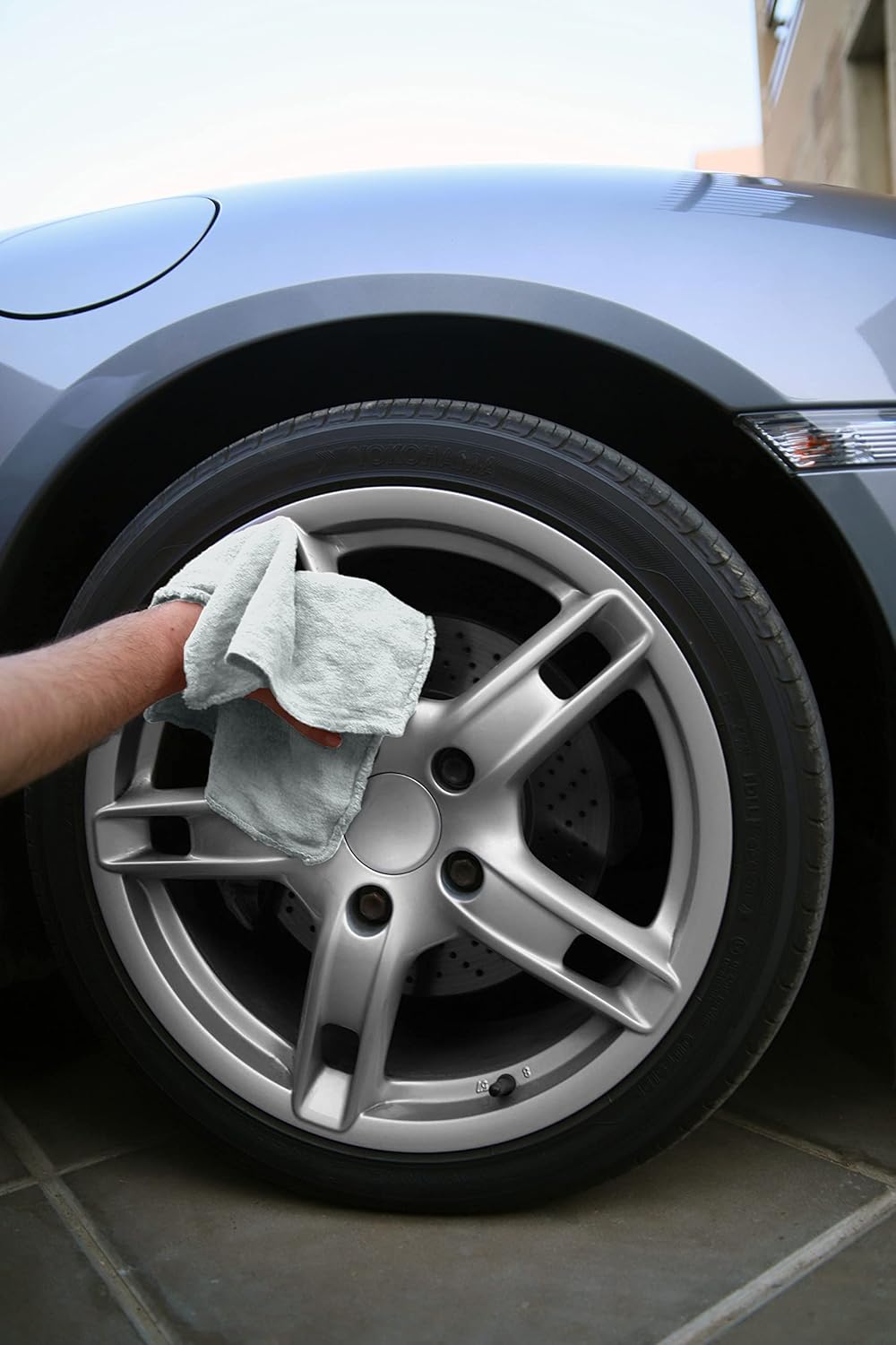 Avalon Towels Cotton Shop Rags – (Pack of 100) Size 12x14 Inches Cleaning Rags – Absorbent Shop Towels and Multipurpose Cleaning Towels for Automobiles, Industries, Garage and Homes (Grey)