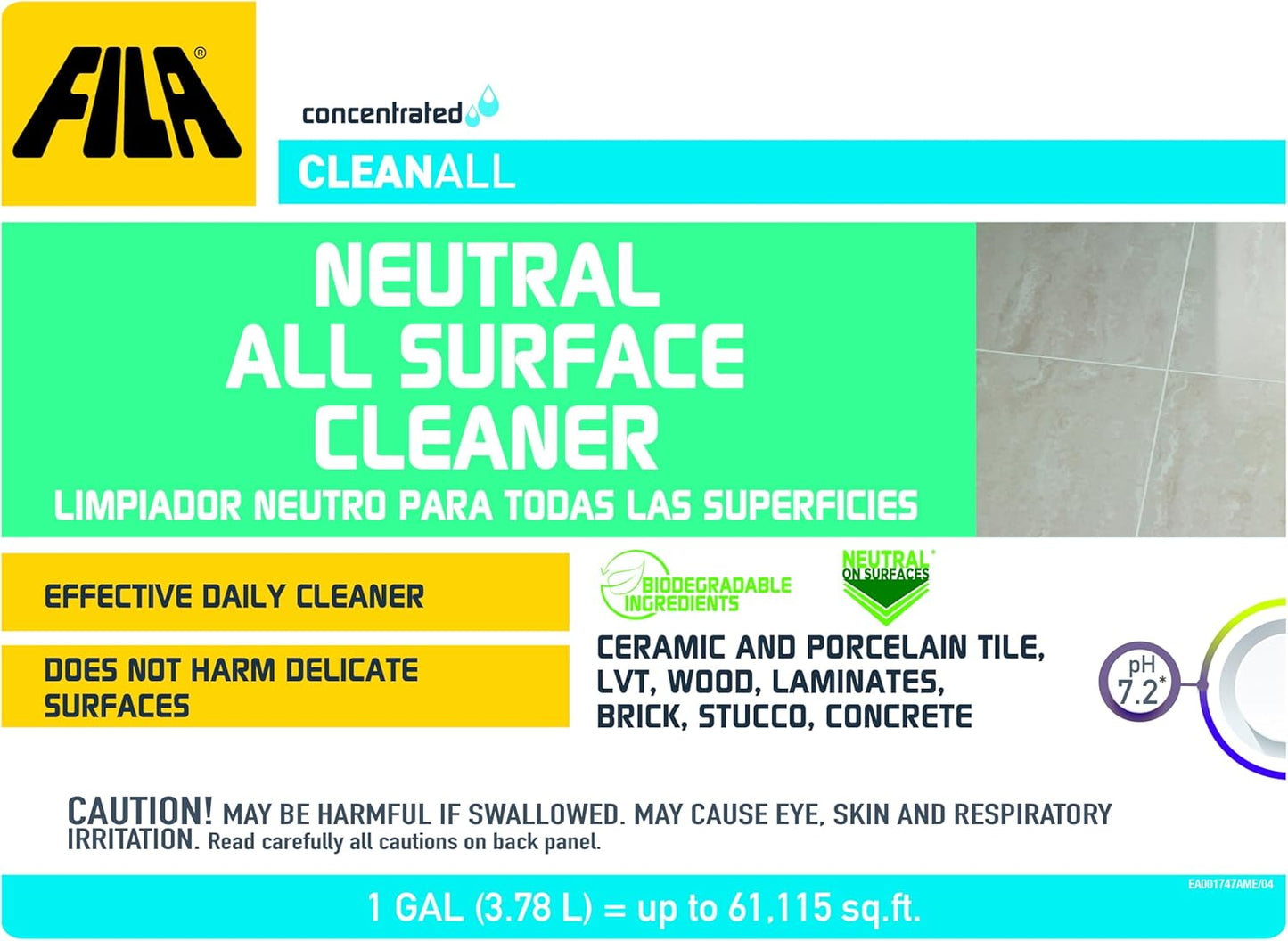 FILA Surface Care Solutions CLEANALL Neutral All Surface Cleaner, 1 Gallon
