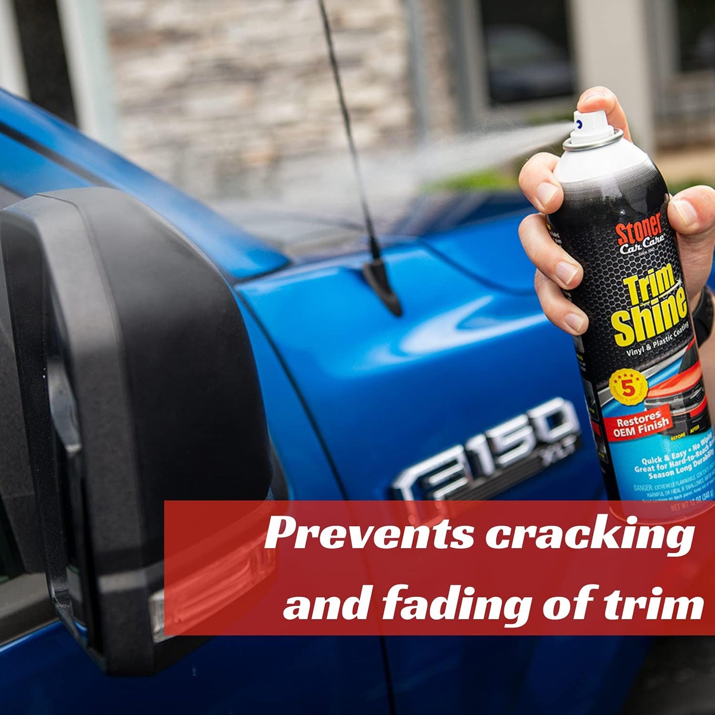 Stoner Car Care 91069 Trim Shine – Vinyl and Plastic Protectant for Interior and Exterior Detailing, Restores OEM Color, Adds Shine, UV and Water Protection – 5 Gallons