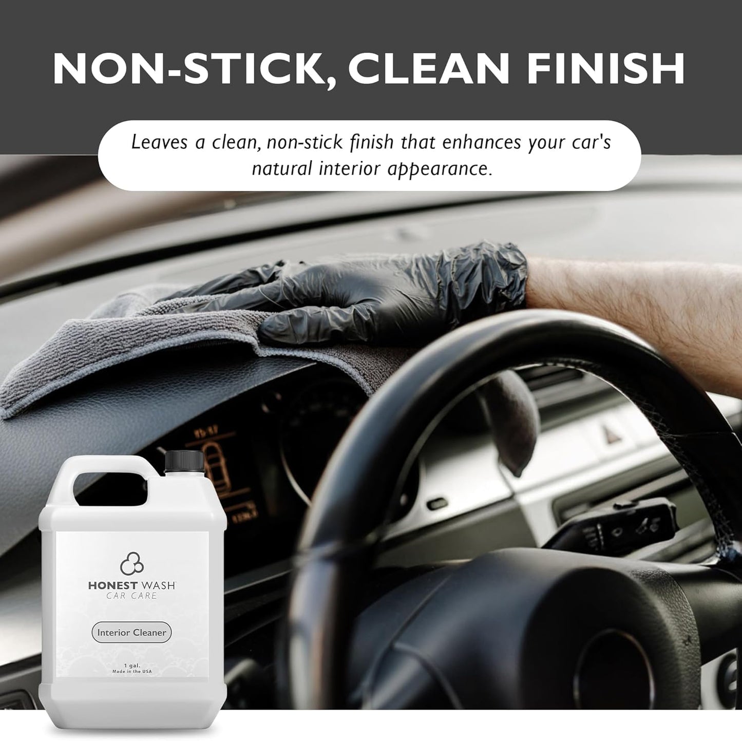 Interior Cleaner Cleans and Shines Rubber, Plastic, and Vinyl | All-Purpose Interior Cleaner for Dashboards, Door Panels, and More | Dries Quickly to a Non-Stick Finish (128 Fl Oz (Pack of 1))