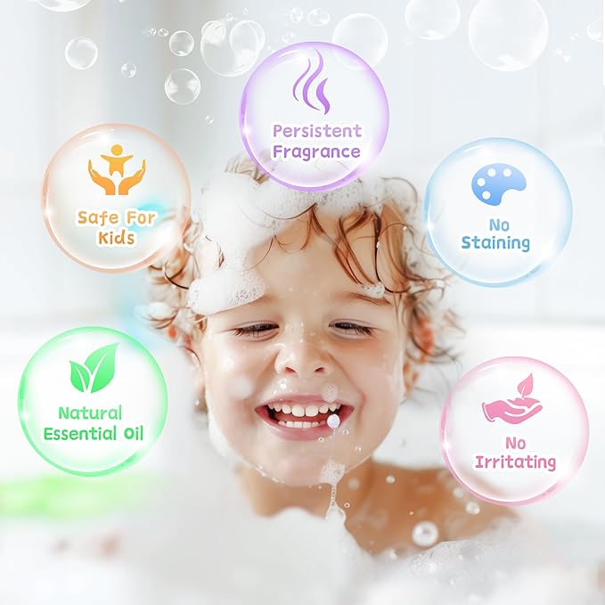 Bath Bombs for Kids with Toy Inside, 30 PCS Natrual and Organic Bubble Bath Bombs with Glow-in-The-Dark Surprise Inside, Perfect Handmade Birthday, Party, for Boys and Girls.