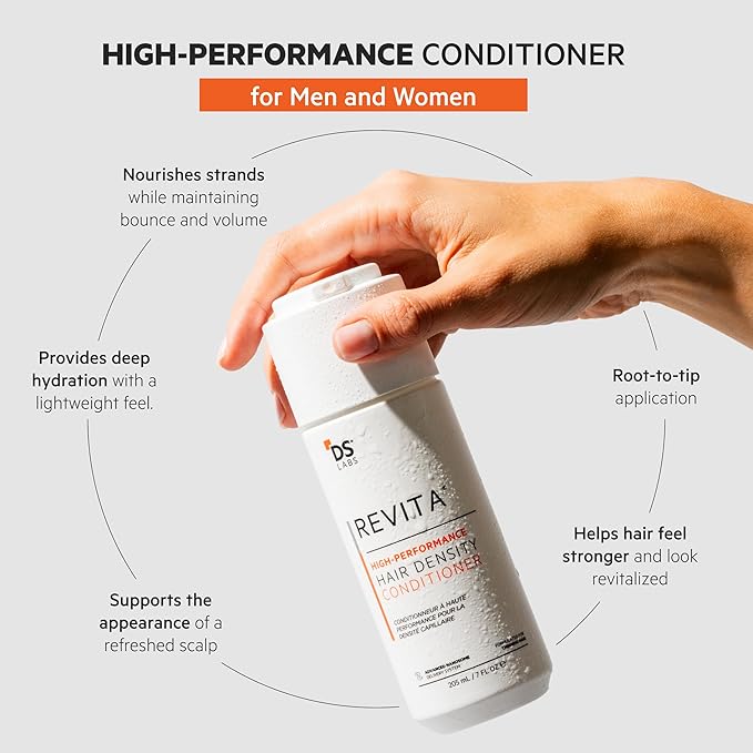 DS Labs Revita Conditioner, 500mL - Lightweight, Scalp First Hydration for Fuller Looking, Softer Hair, Thickening Appearance, Sulfate & Silicone Free, Color Safe, For Men & Women