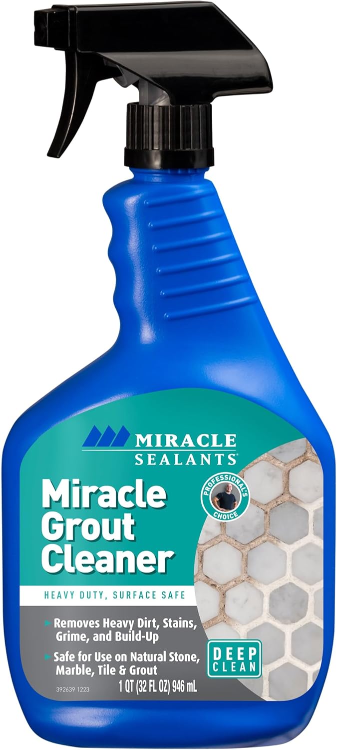 Miracle Sealants Heavy Duty Miracle Grout Cleaner Spray for Natural Stone, Marble, Tile & Grout, Quart