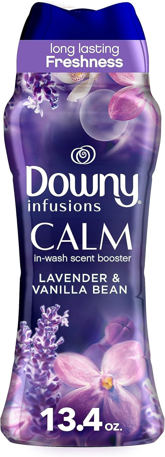 Downy Infusions In-Wash Laundry Scent Booster Beads, CALM, Soothing Lavender and Vanilla Bean, 13.4 oz