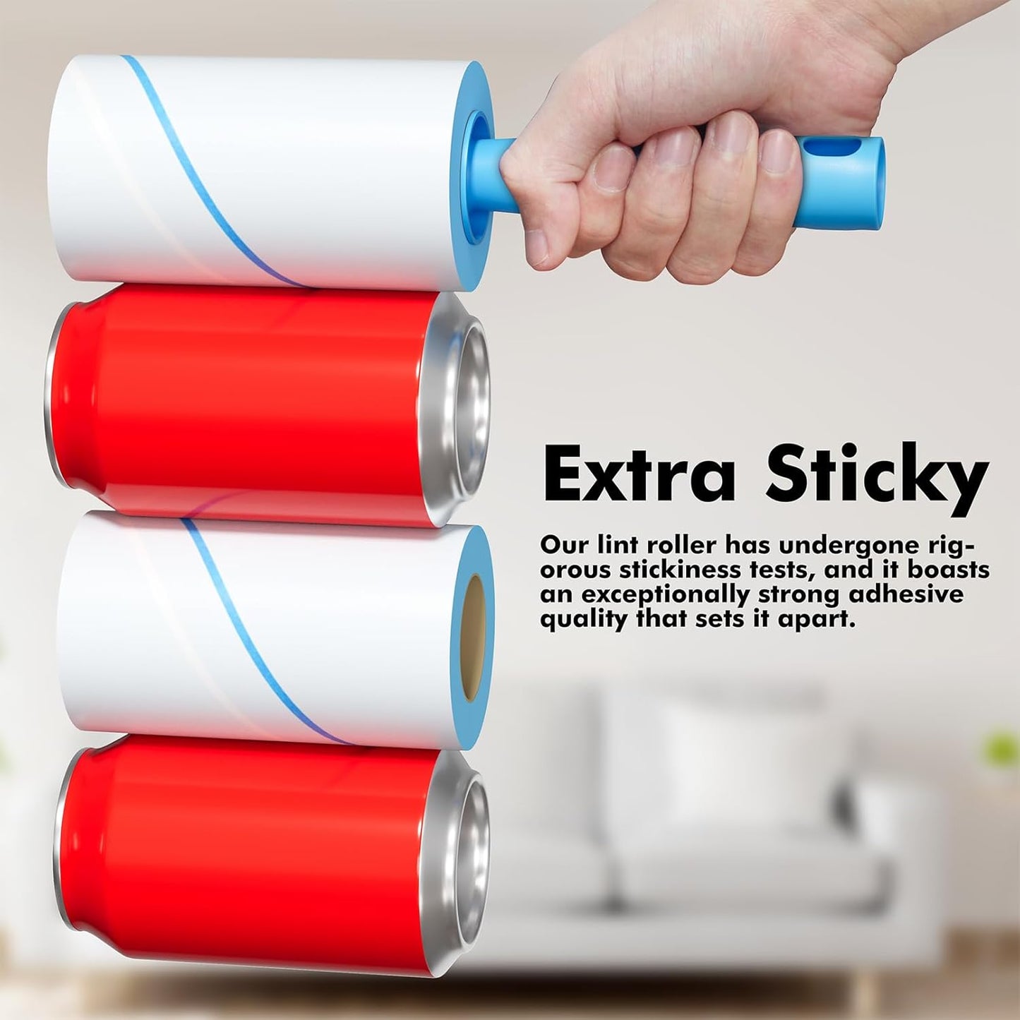 Lint Rollers for Pet Hair Extra Sticky, 1200 Sheets Mega Value Set Lint Rollers for Pet Hair Removal, Dog and Cat Lint Remover for Clothes, Furniture, Carpet